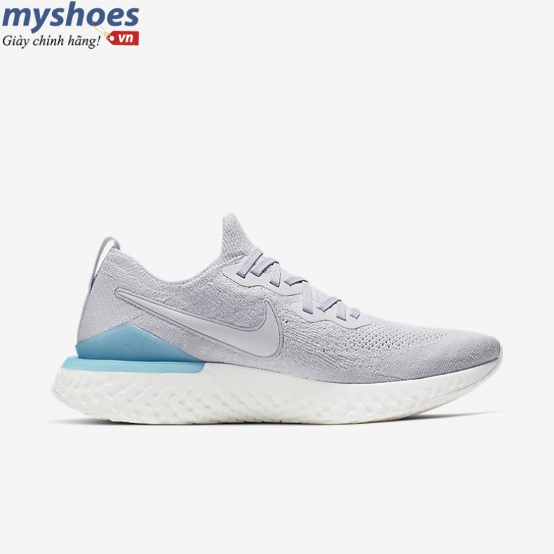 Giày Nike Epic React Flyknit  2 Nam - Xám Xanh
